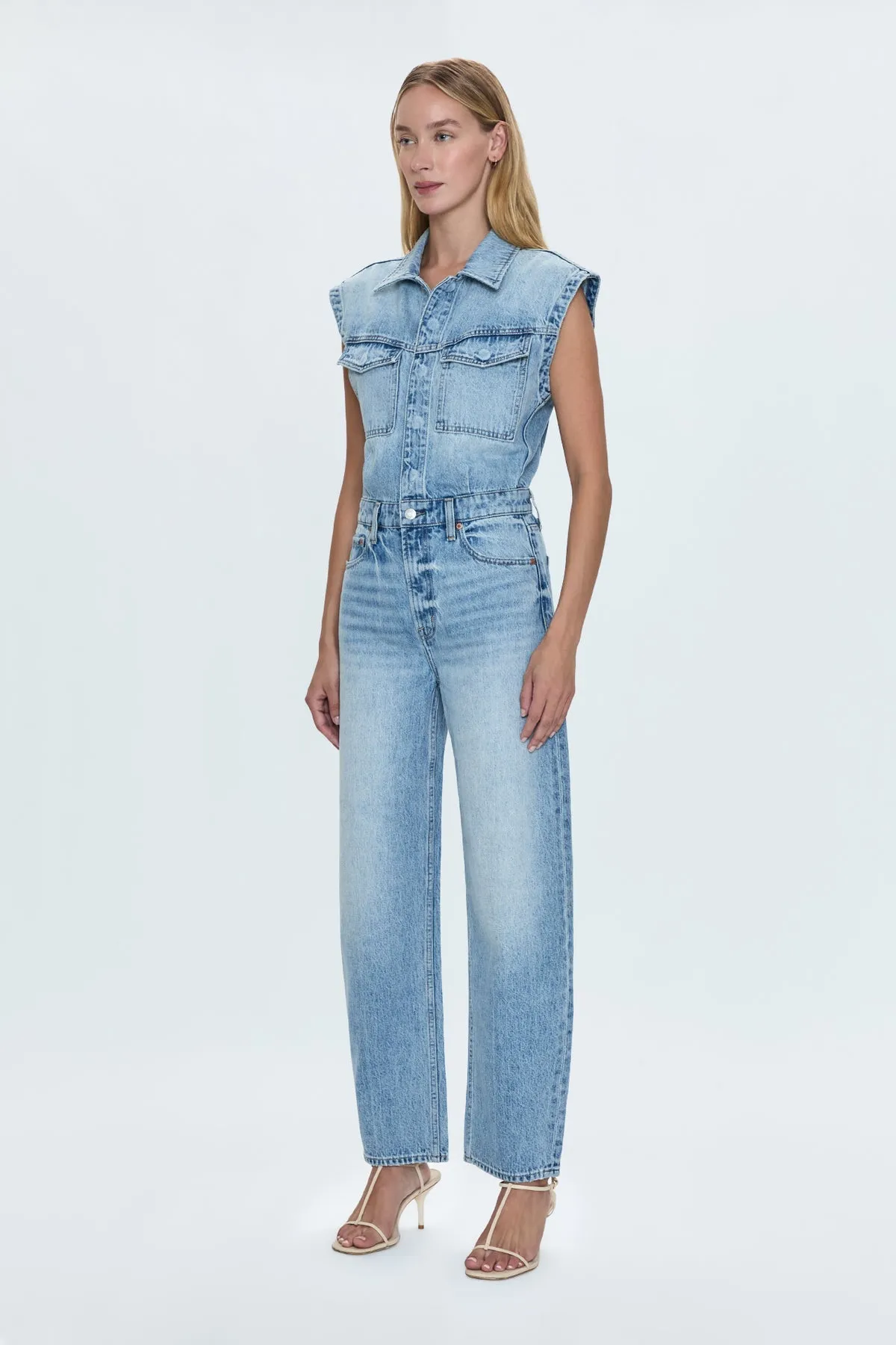 Ace Sleeveless Barrel Leg Jumpsuit | Rally