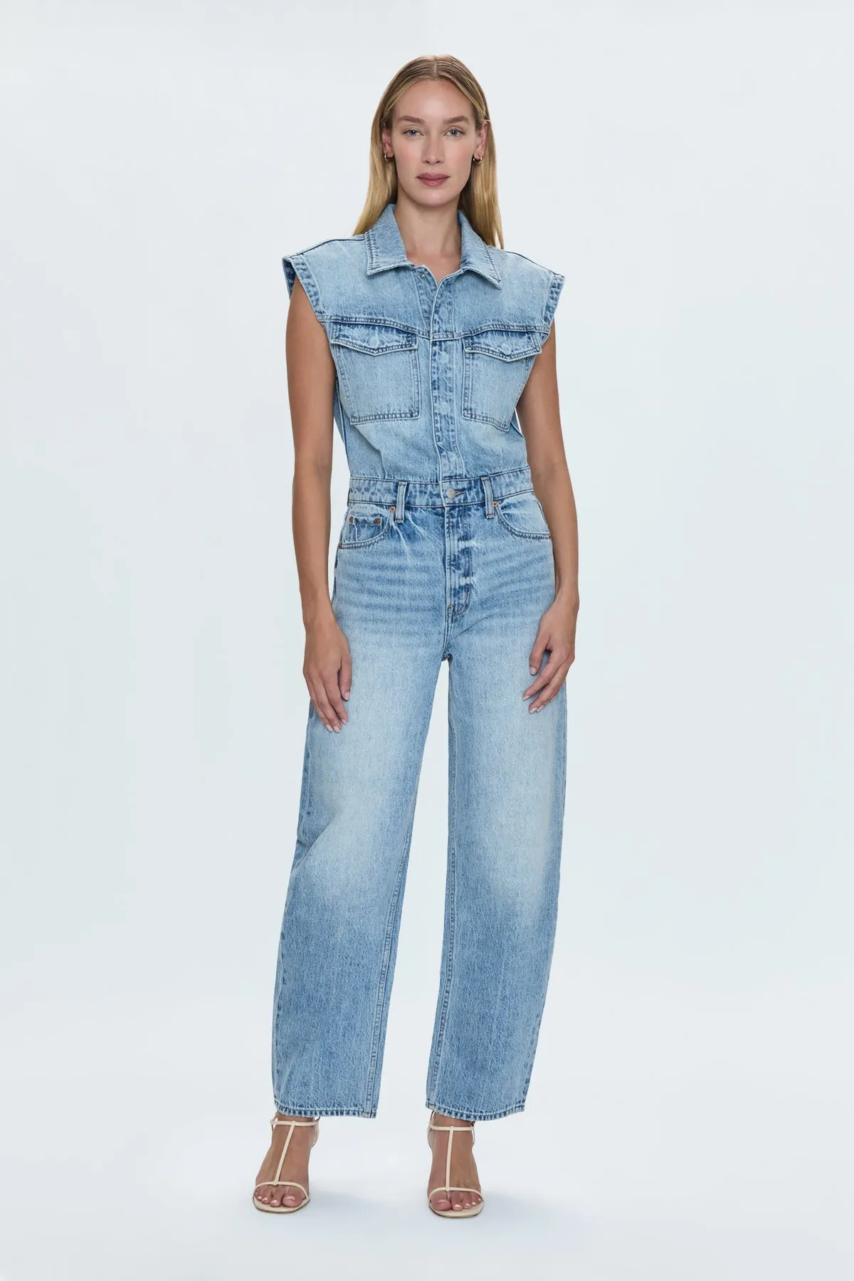 Ace Sleeveless Barrel Leg Jumpsuit | Rally