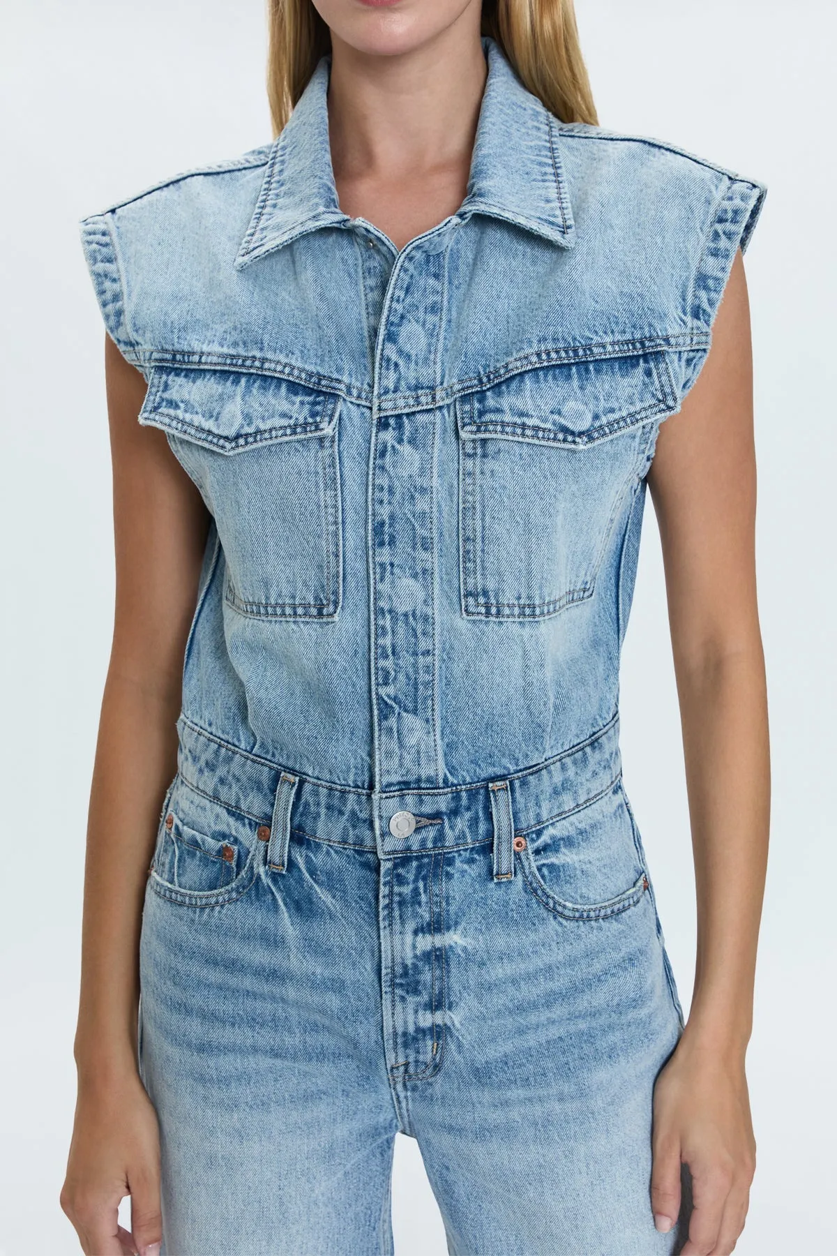 Ace Sleeveless Barrel Leg Jumpsuit | Rally