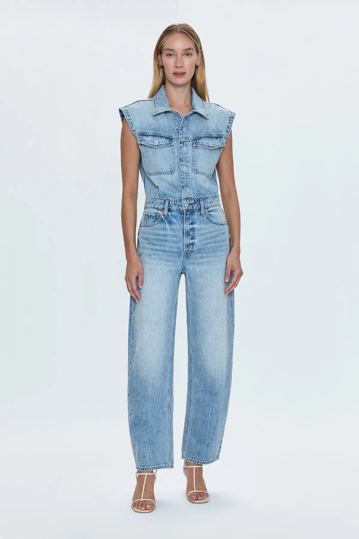 Ace Sleeveless Barrel Leg Jumpsuit | Rally