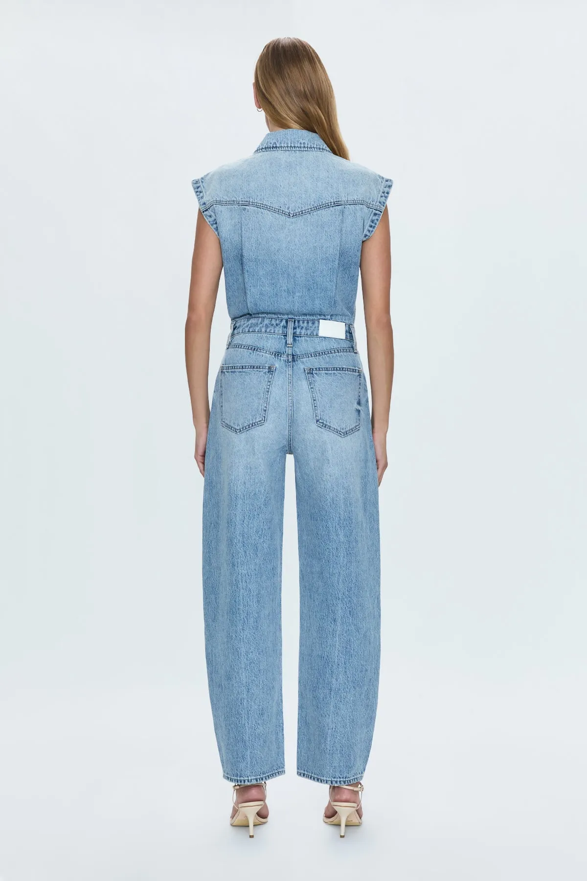 Ace Sleeveless Barrel Leg Jumpsuit | Rally