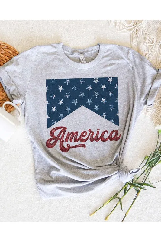 AMERICA STARS OVERSIZED GRAPHIC TEE / T-SHIRT