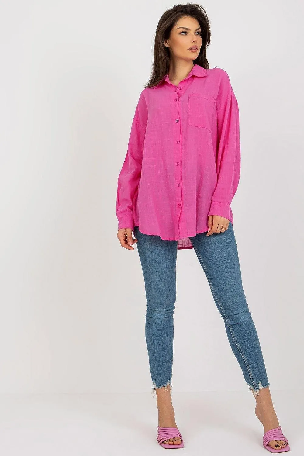 Bella's Elegant Cotton Long Sleeve Top