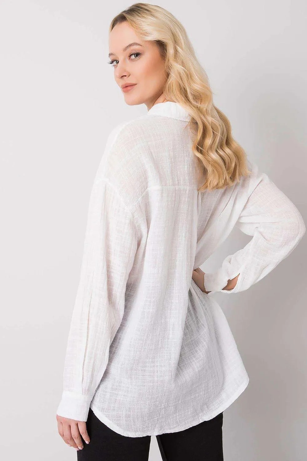 Bella's Elegant Cotton Long Sleeve Top