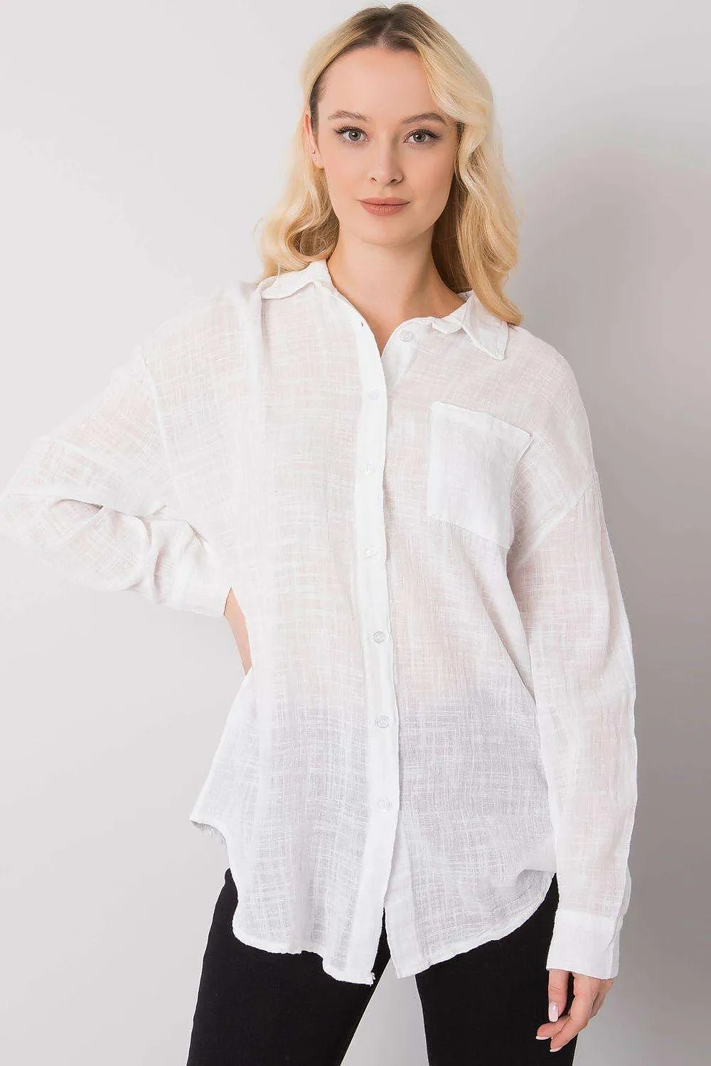 Bella's Elegant Cotton Long Sleeve Top