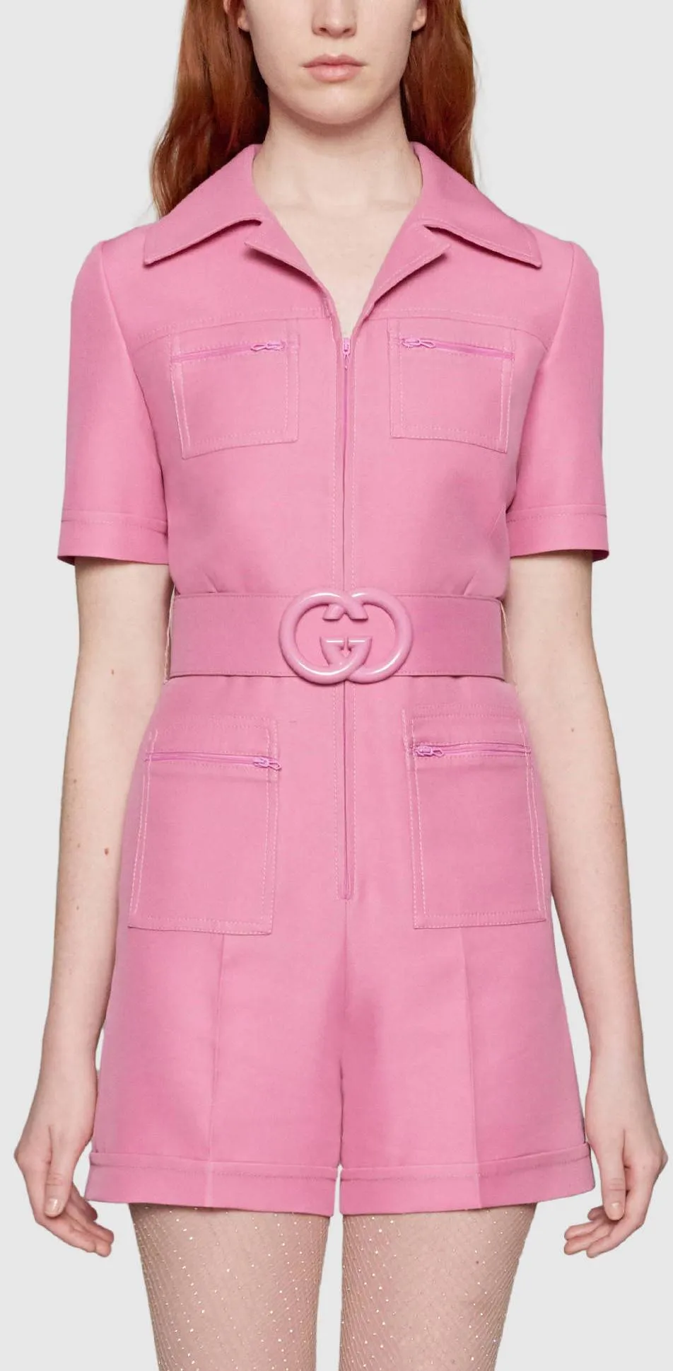 Belted Short Jumpsuit