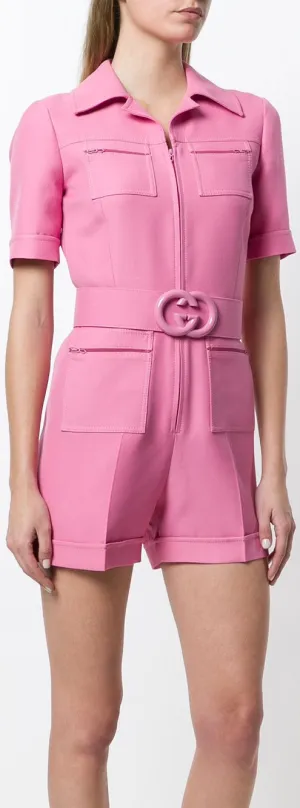 Belted Short Jumpsuit