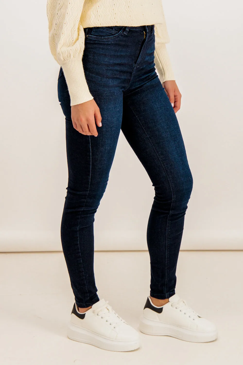 Callie High Waisted Skinny Dark Wash Jeans