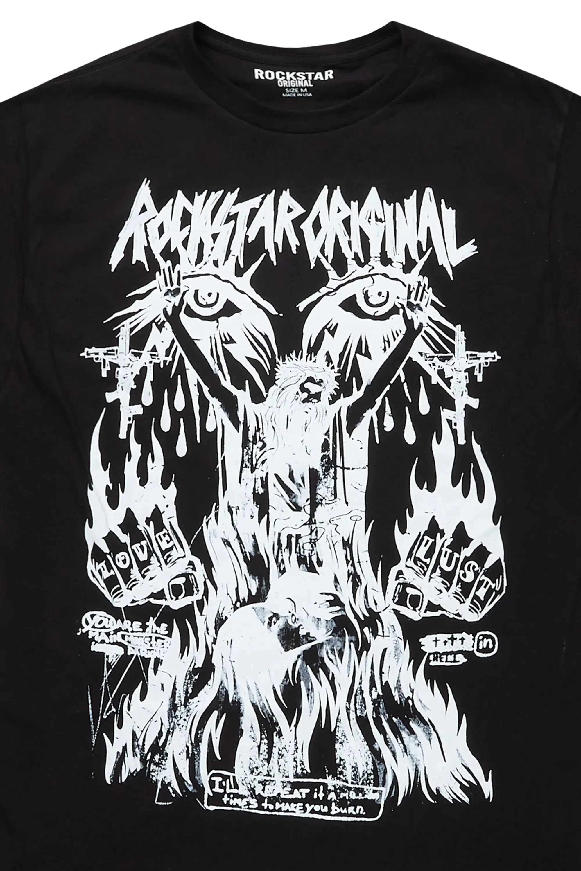 Capers Black Graphic T-Shirt