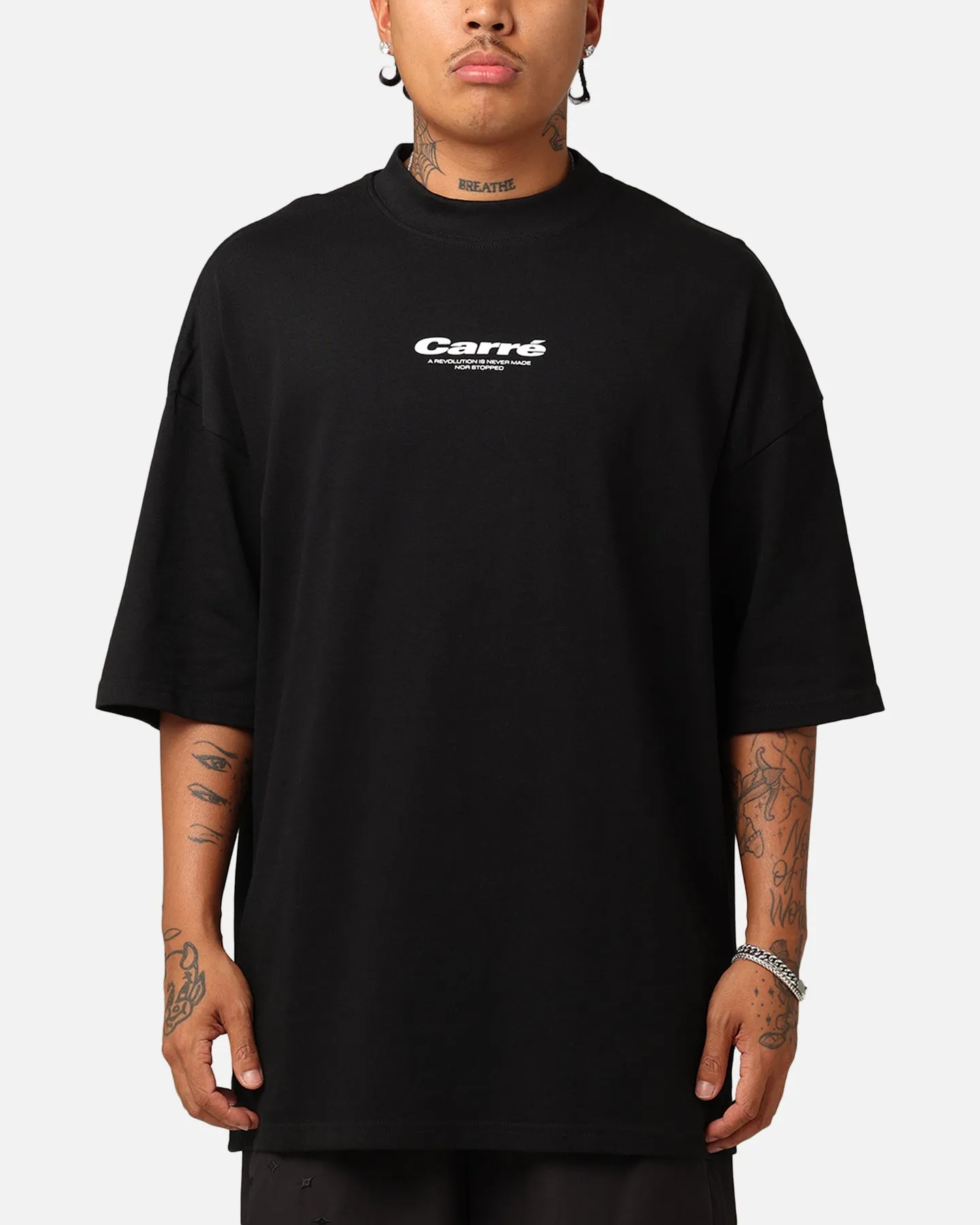 Carré Blasted Oversized T-Shirt Black