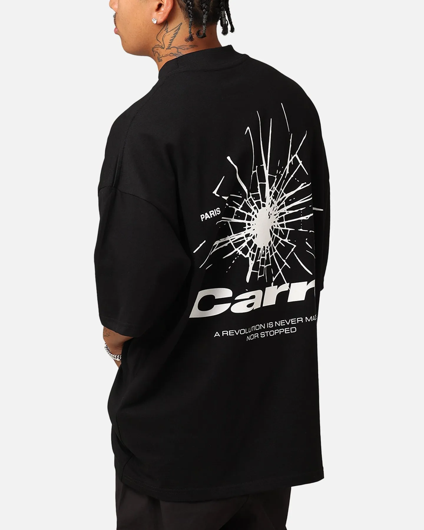 Carré Blasted Oversized T-Shirt Black
