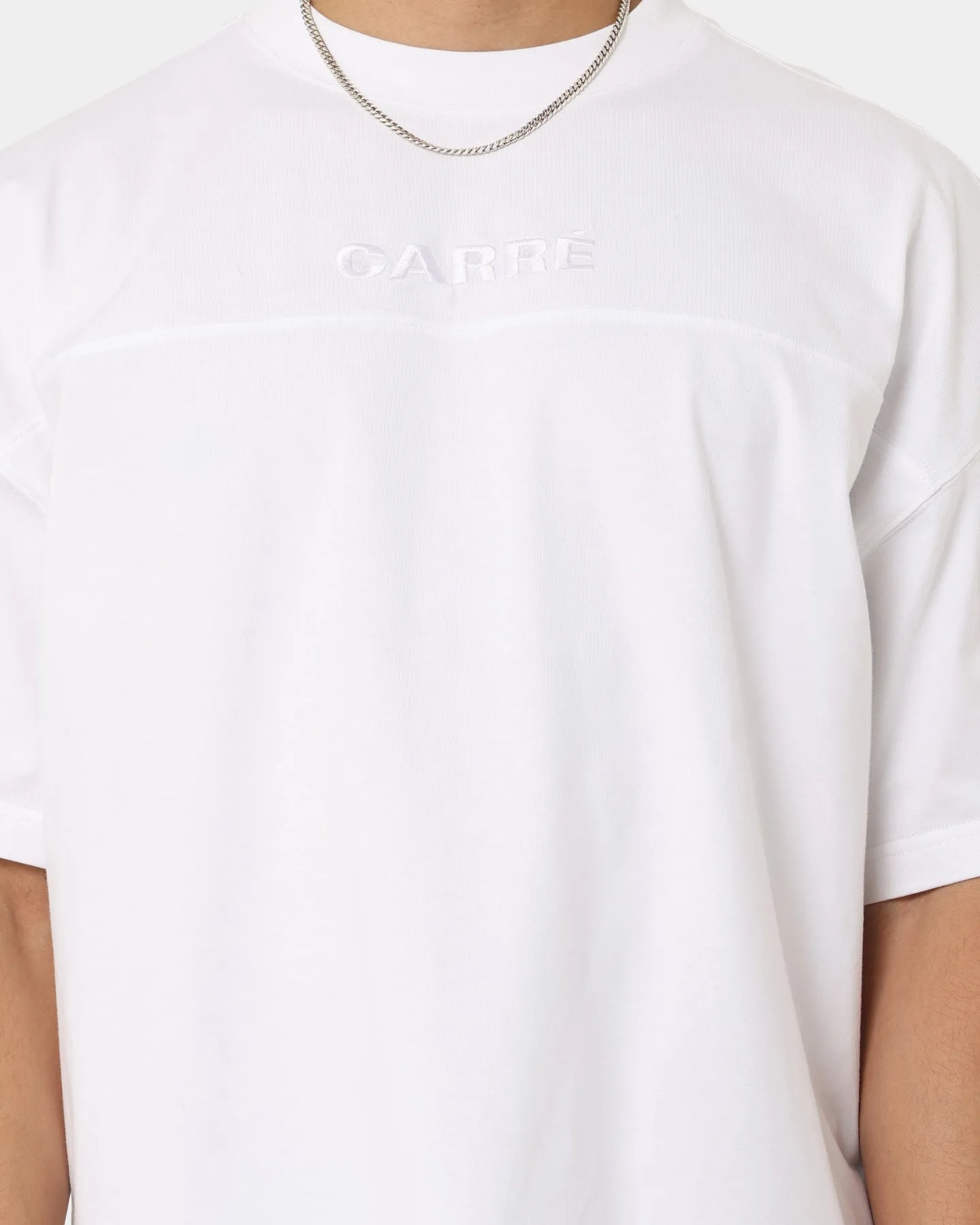 Carré Grid Iron Oversized T-Shirt White