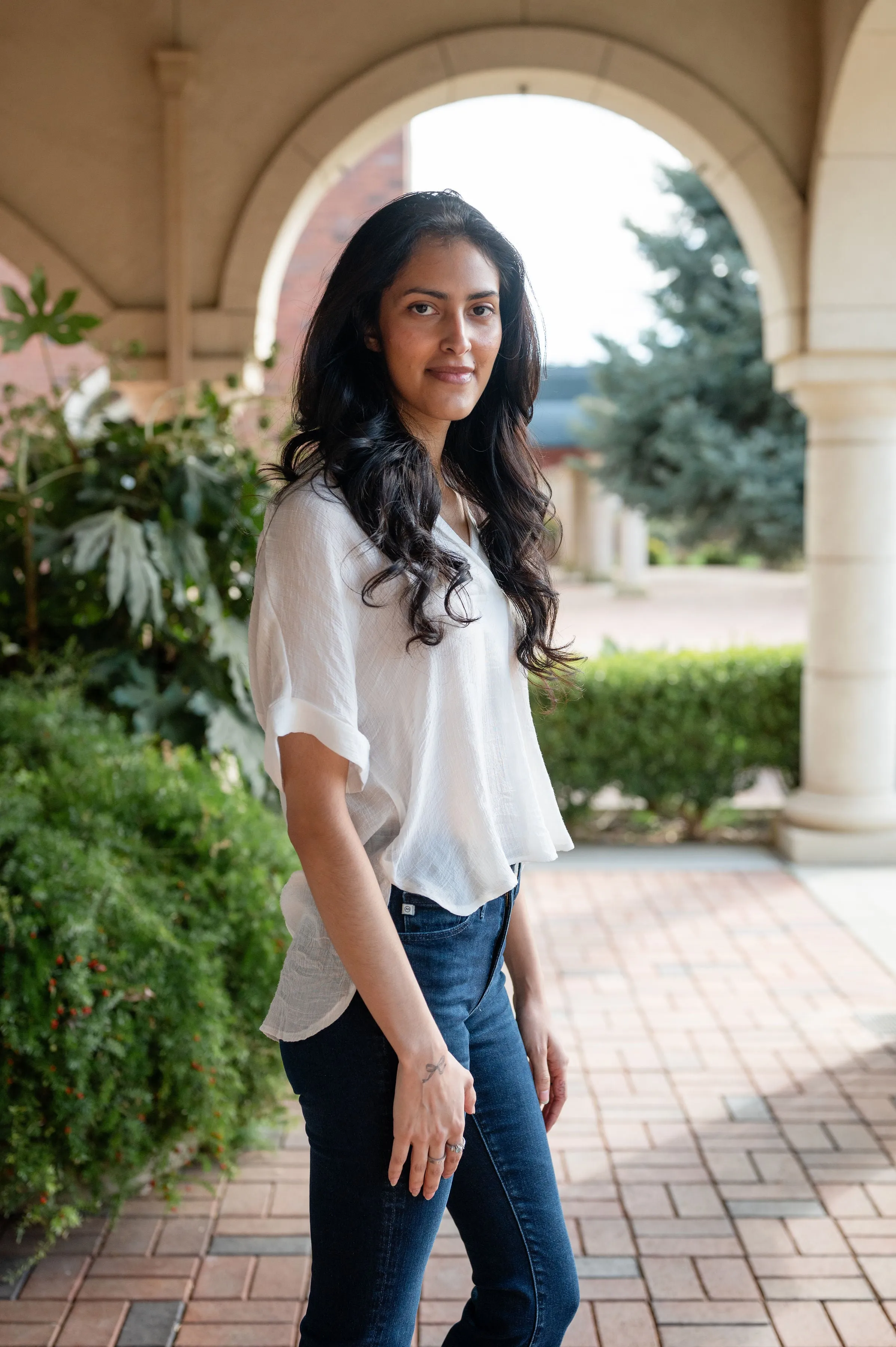 Collared Button Back Blouse
