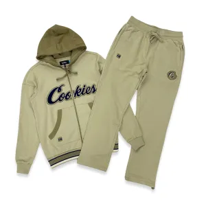 Cookies TRIUMPH ZIP HOODIE JOGGER SET (BROWN)