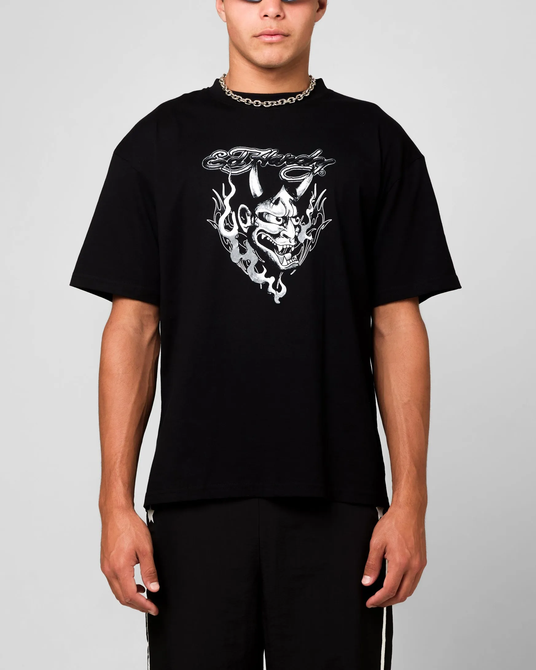 Ed Hardy Double Horns T-Shirt Black