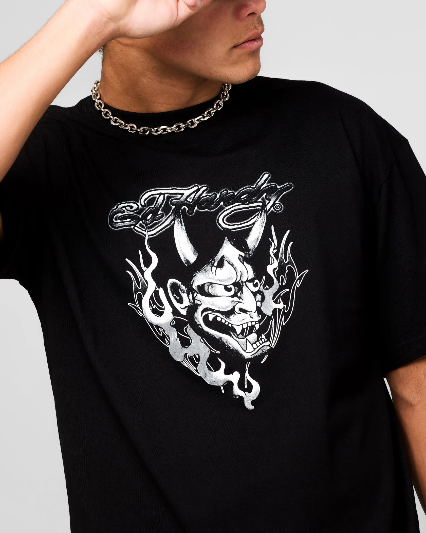 Ed Hardy Double Horns T-Shirt Black