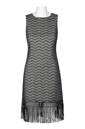 Elegant Lace Fringe Bodycon Dress with Back Zipper by Julia Jordan