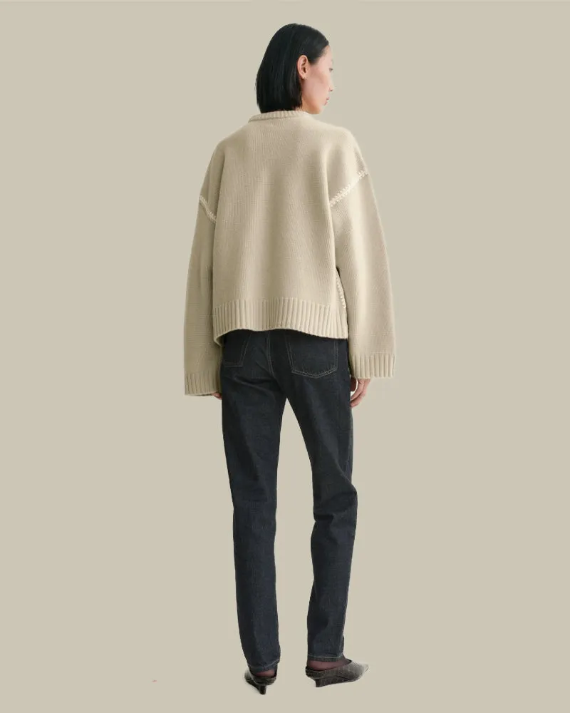 Embroidered Wool Cashmere Knit Harvest