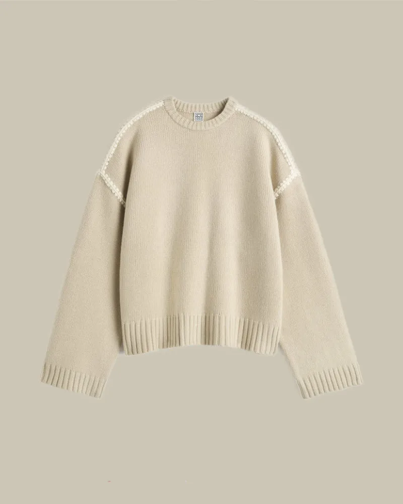 Embroidered Wool Cashmere Knit Harvest