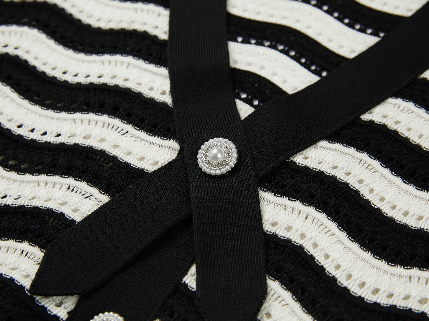 EP YAYING Hollow Striped Knitwear