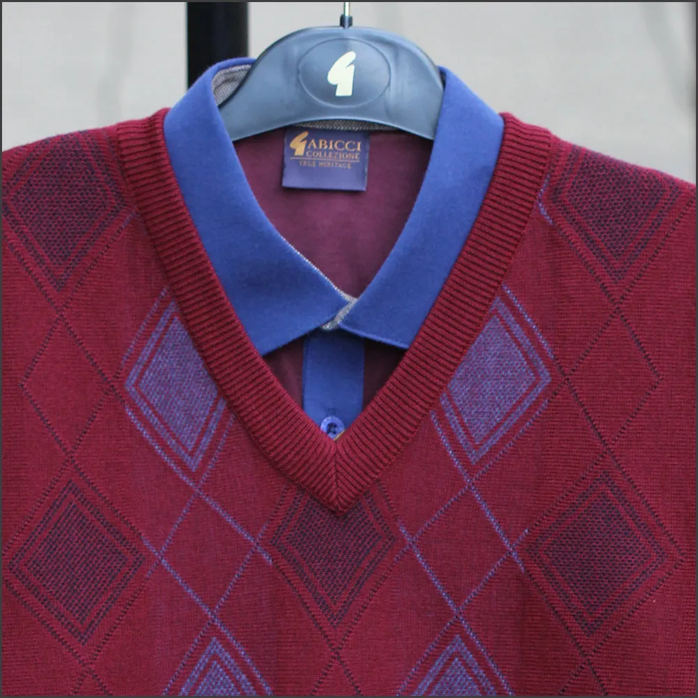 Gabicci M04 Berry Patterned V Neck/