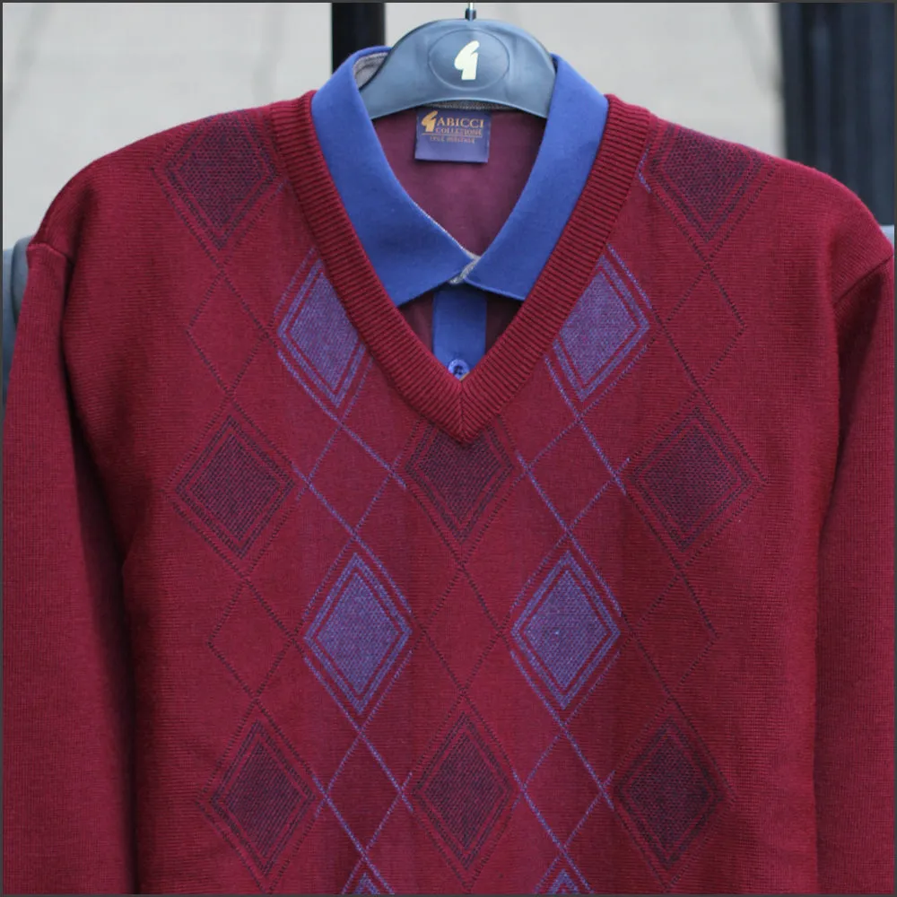 Gabicci M04 Berry Patterned V Neck/