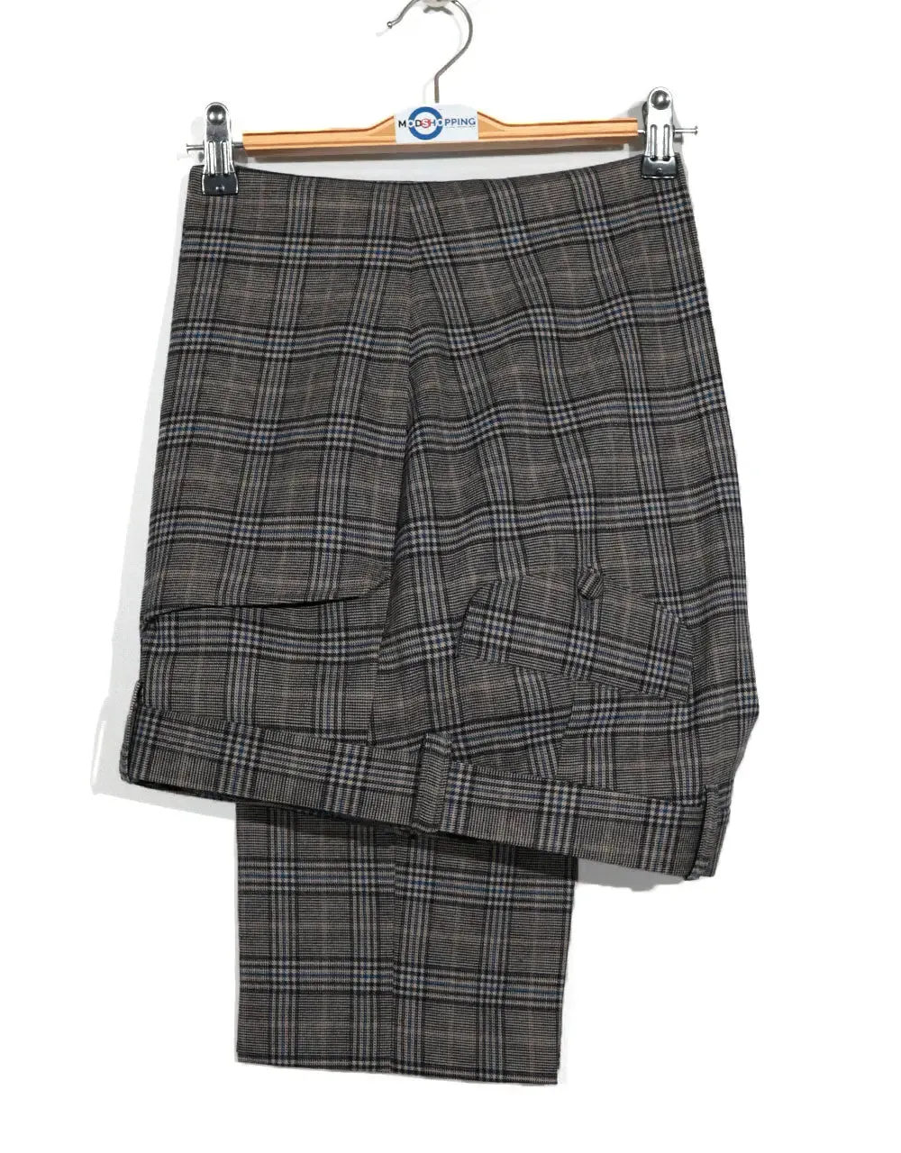 Grey Prince of Wales Check 3 Piece Suit