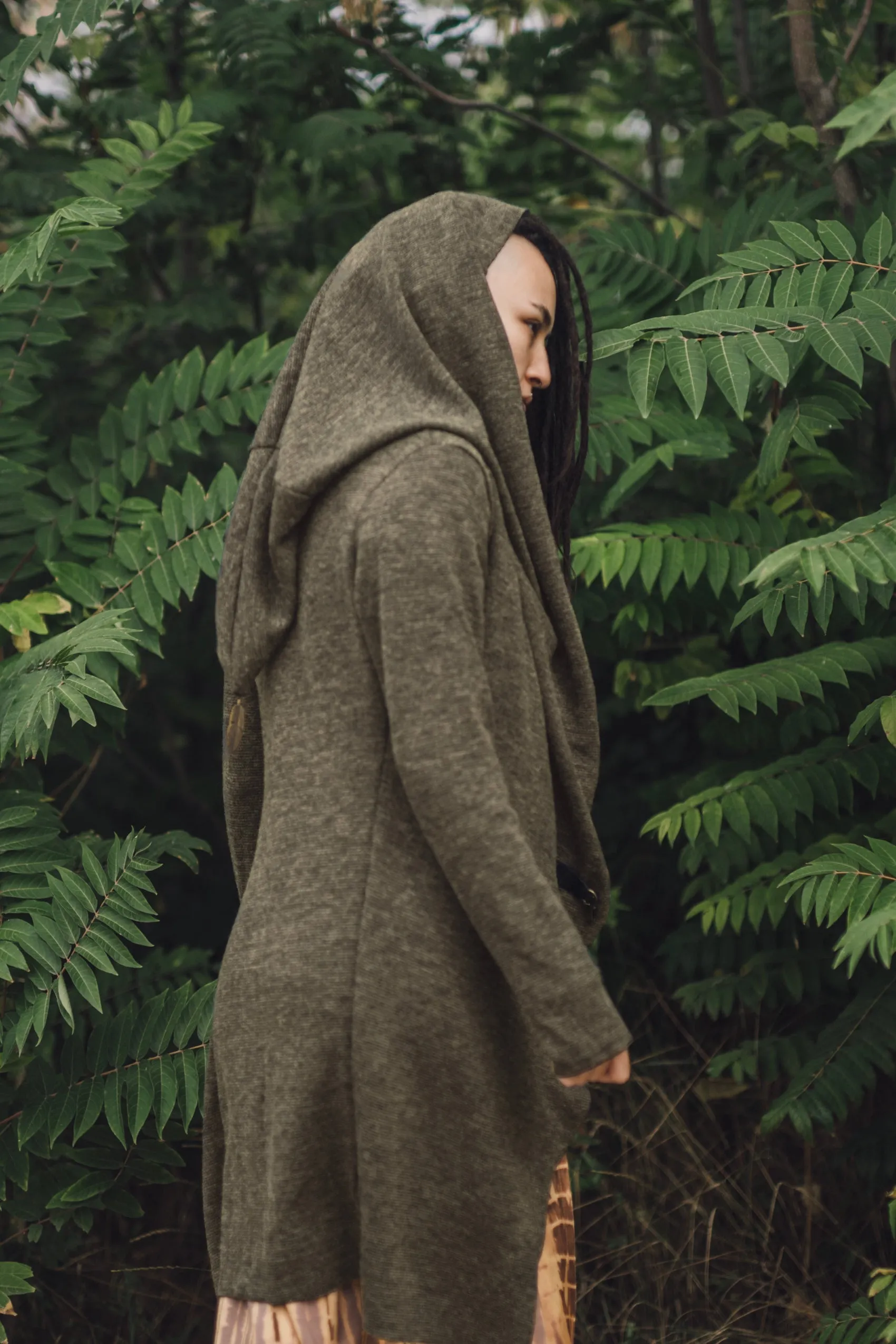 Hooded Cardigan Lalima Olive