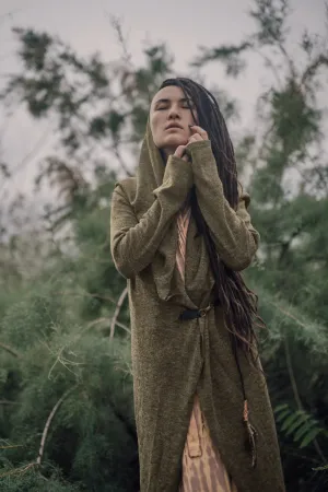 Hooded Cardigan Lalima Olive