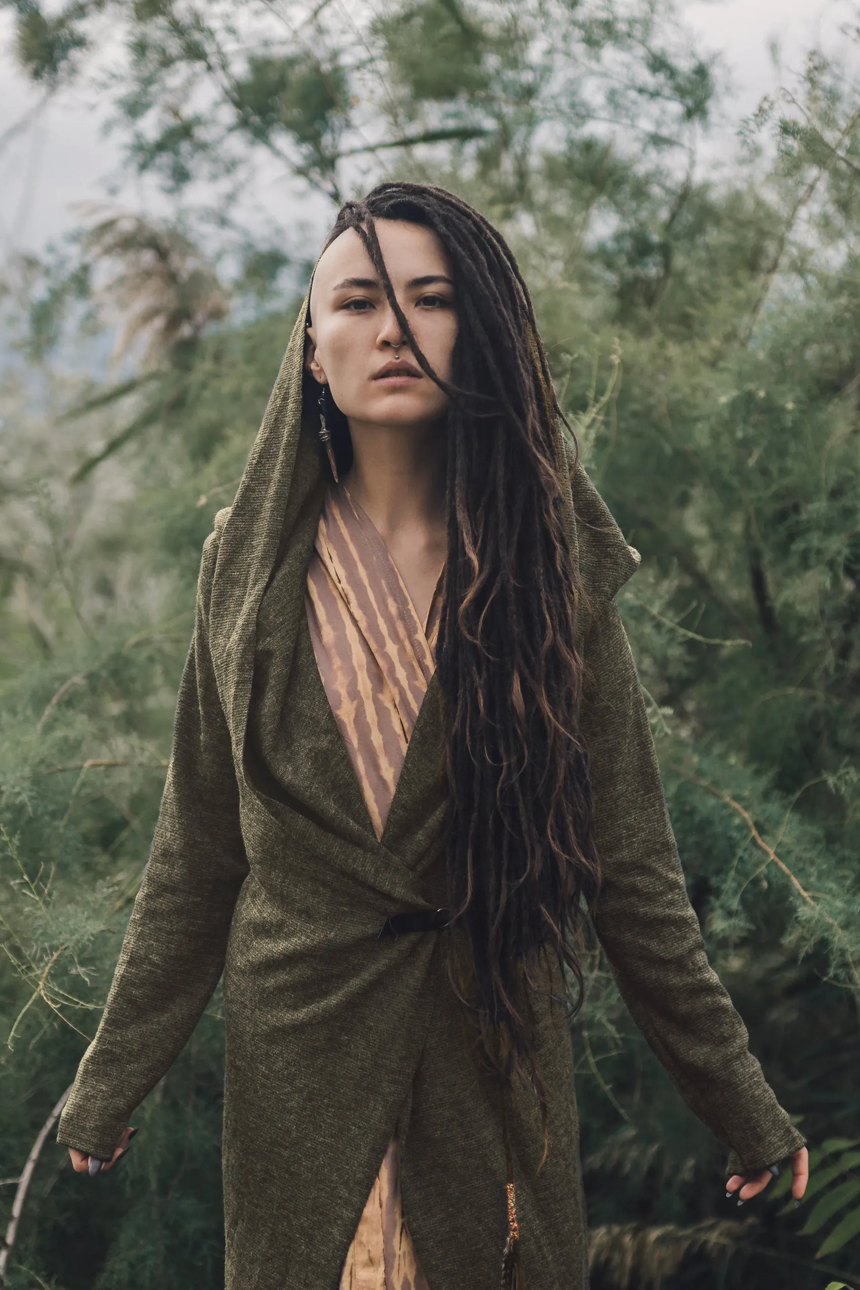 Hooded Cardigan Lalima Olive