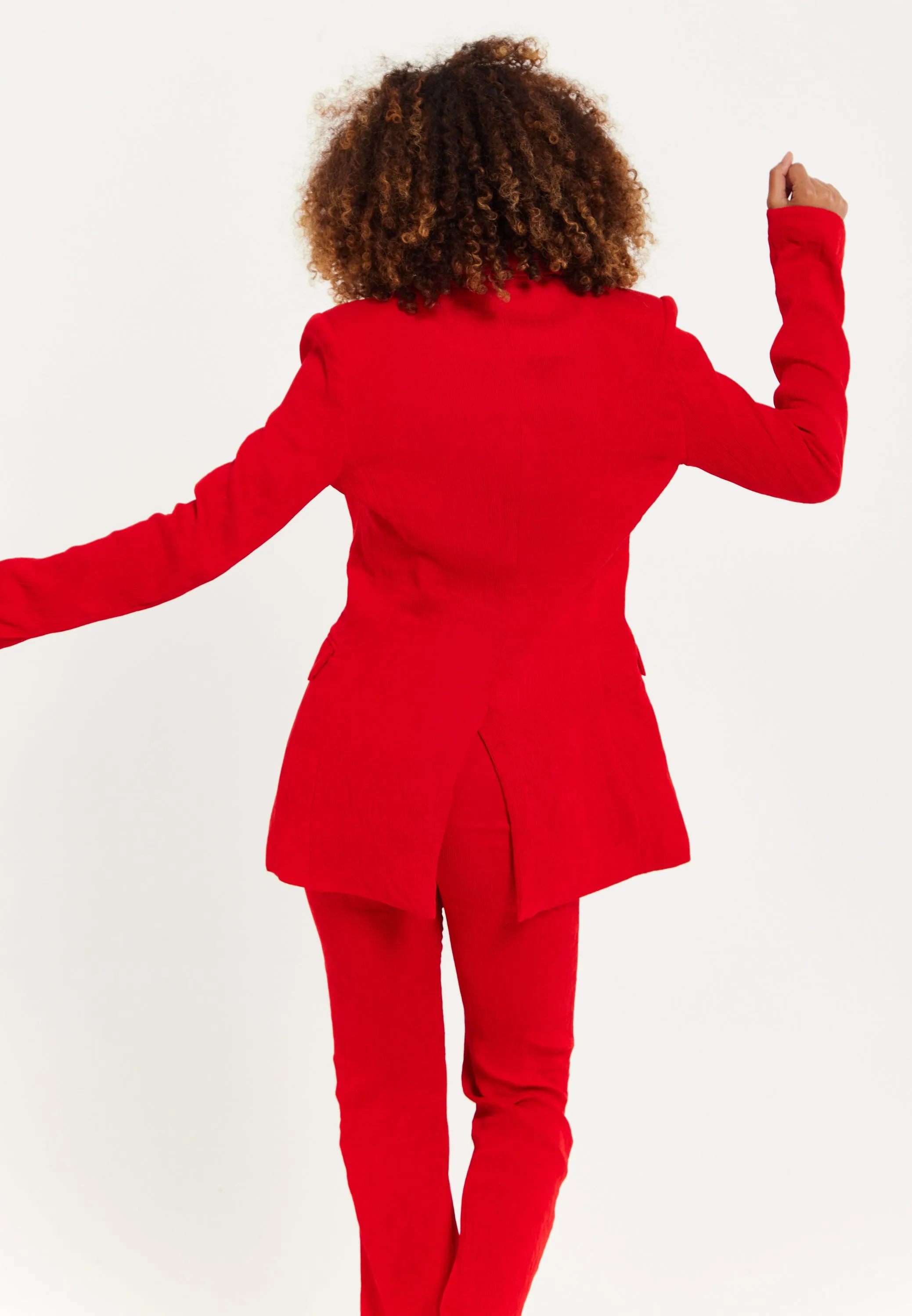 House of Holland Red Block Colour Pleat Blazer