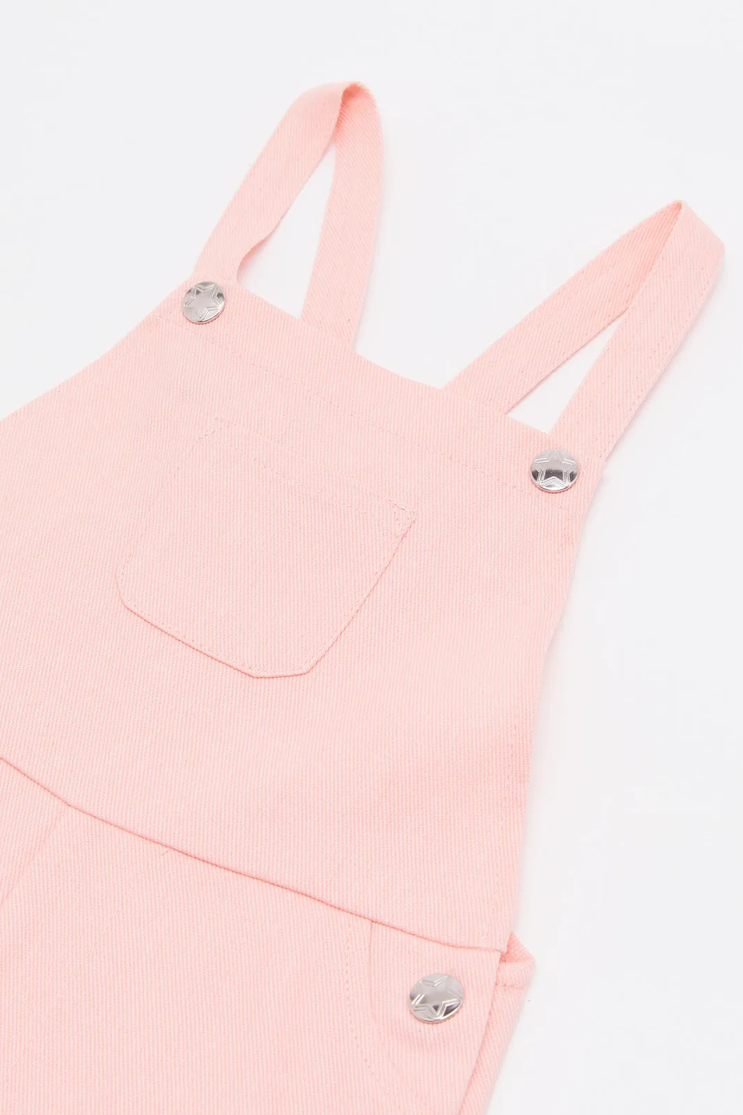 Infant Girls Pink Denim Dungaree