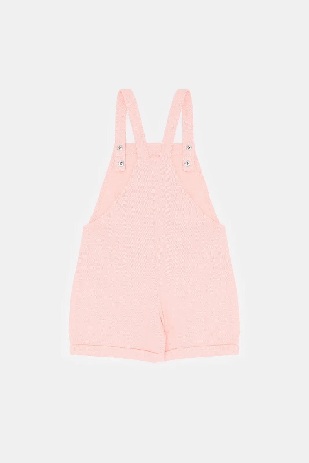 Infant Girls Pink Denim Dungaree