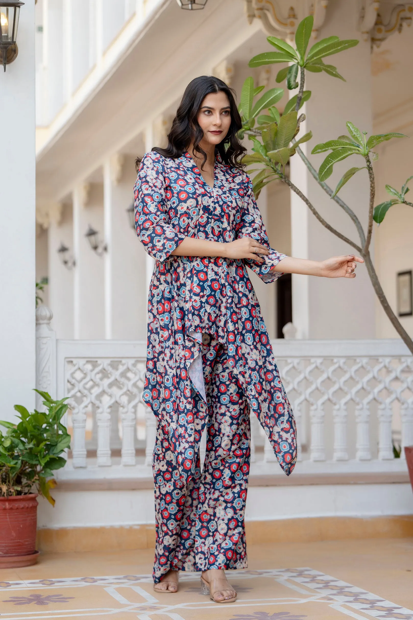 Jaipurite Elegant Asymmetrical Co-Ord Set