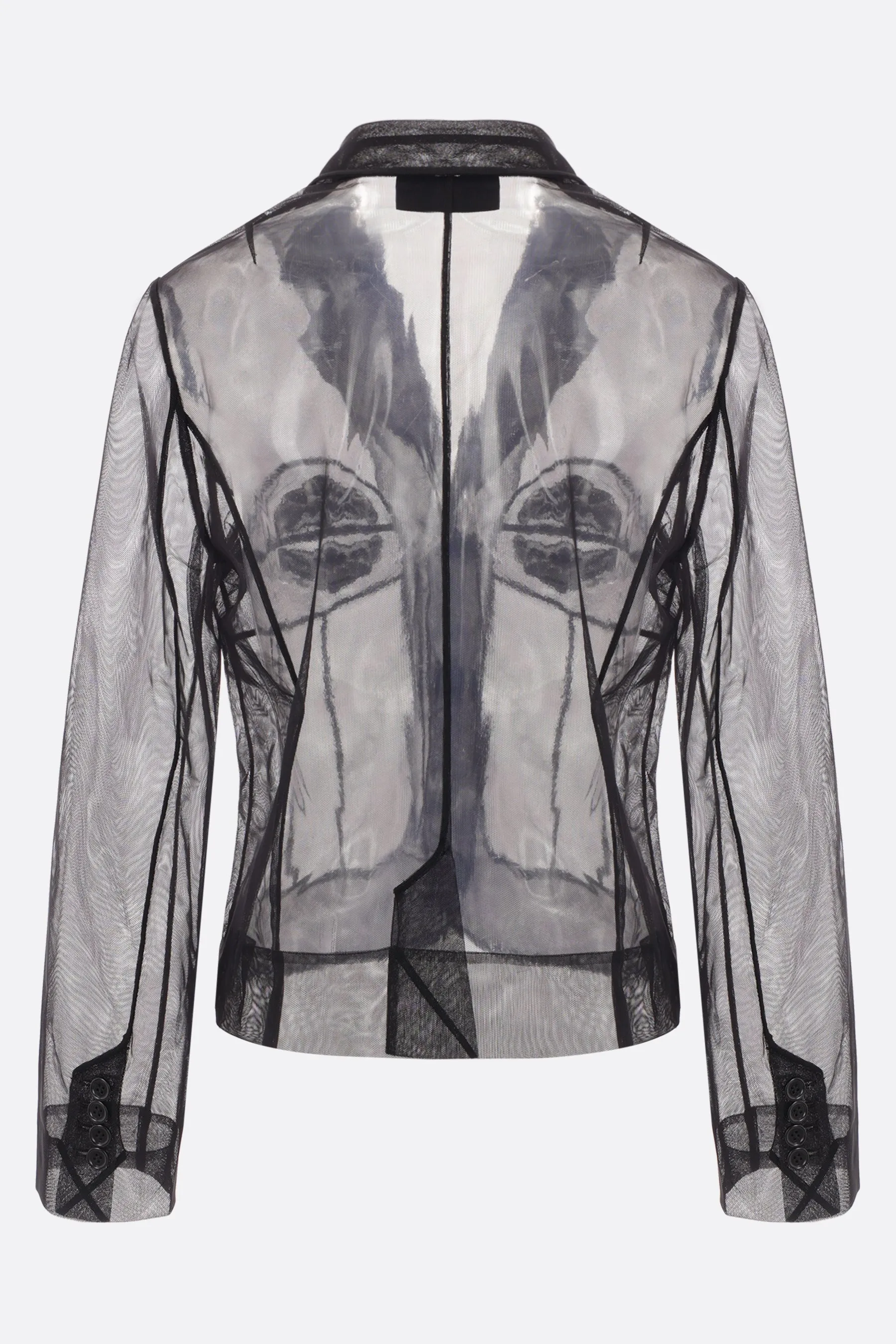 Jeweled Sheer Tulle Blazer