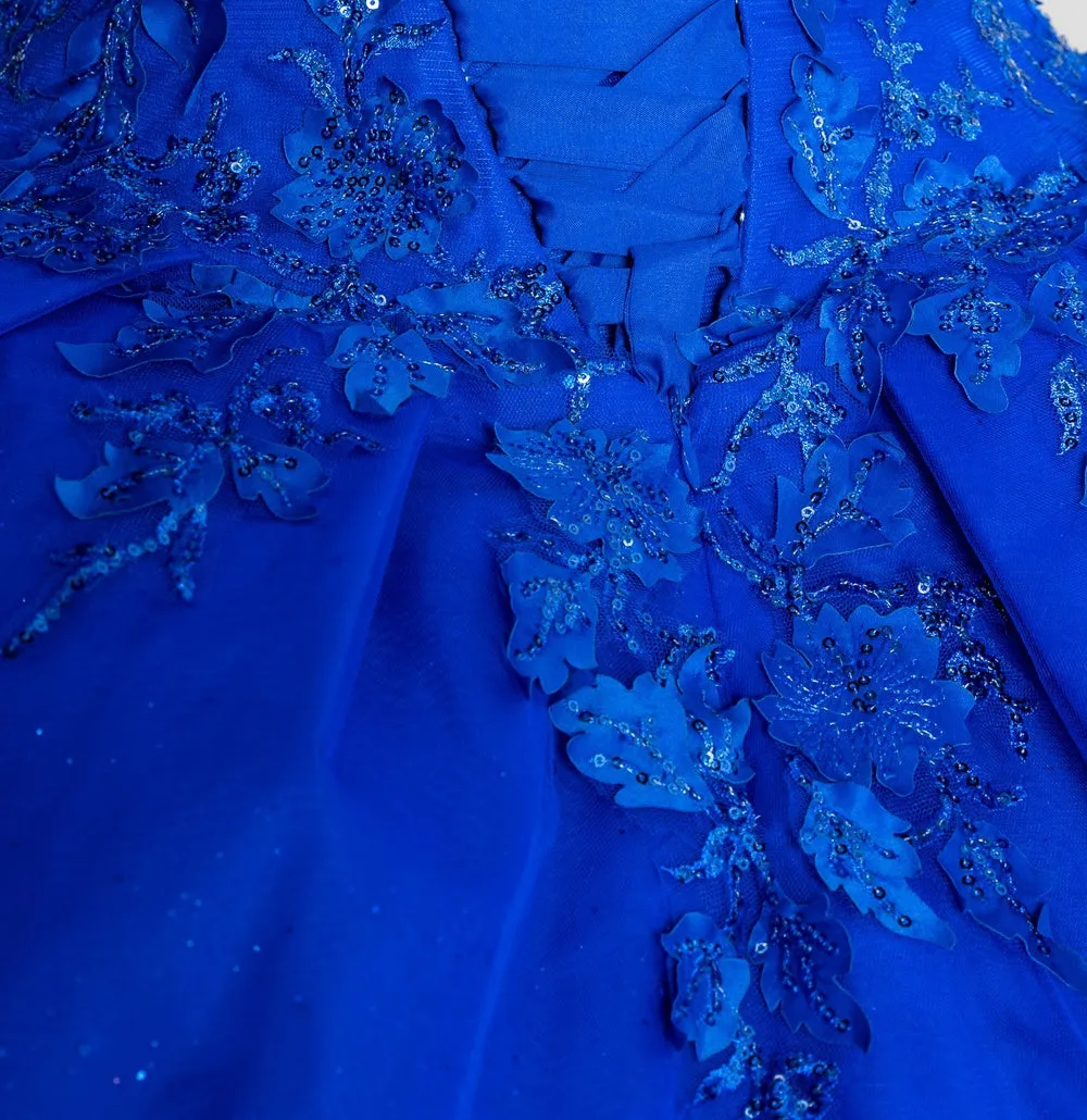Lace Train Off Shoulder Sweetheart Long Quinceanera Dress