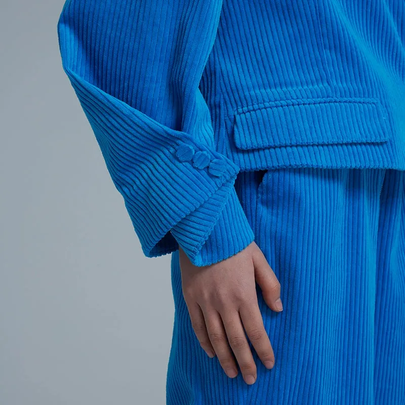 LEDIM W corduroy blue blazer jacket - Nella
