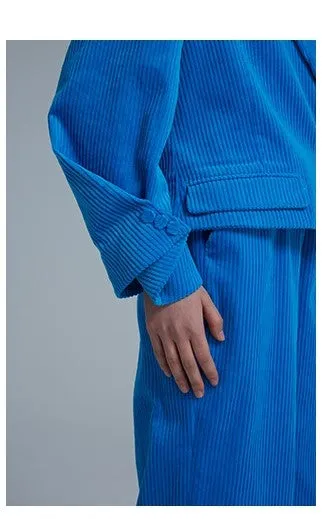 LEDIM W corduroy blue blazer jacket - Nella