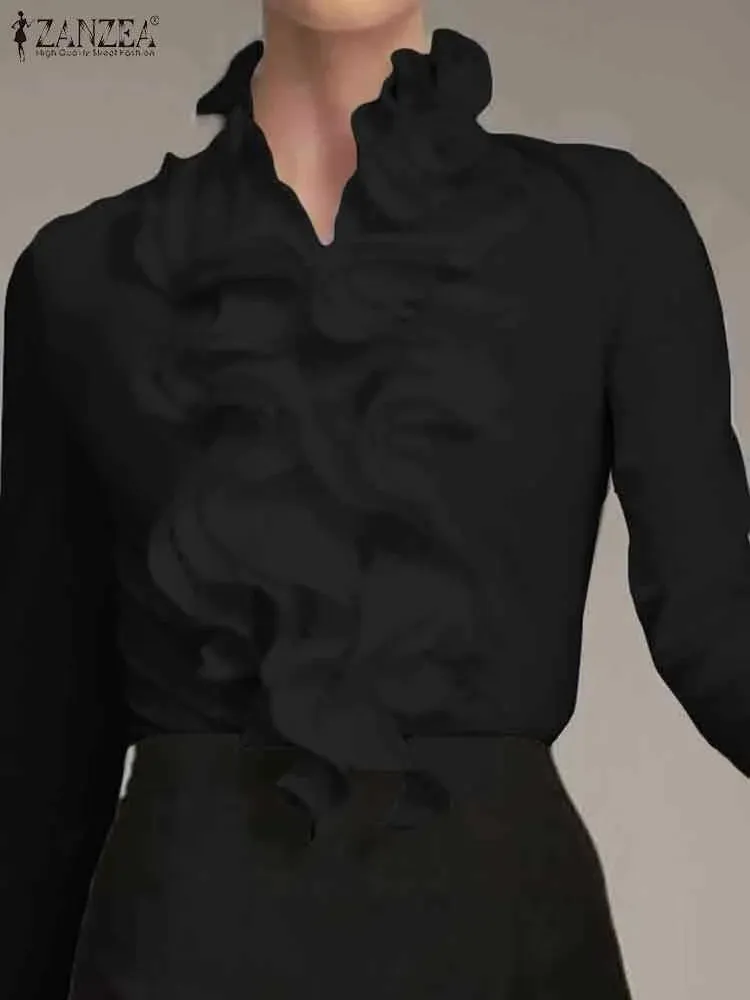 Luna Women's Ruffles Biz Blouse