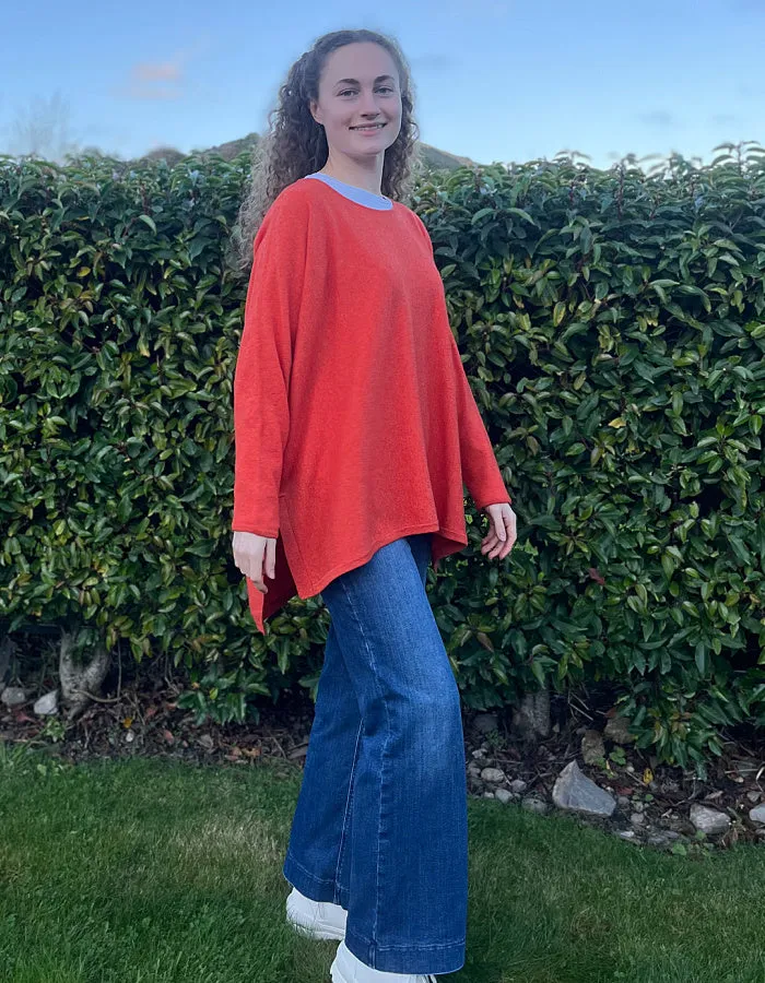 Ochre Cashmere & Wool Greta Sweater in Flame