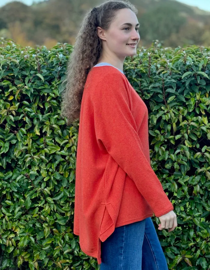 Ochre Cashmere & Wool Greta Sweater in Flame