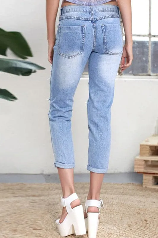 PA941 Ripped Distressed Skinny Jeans