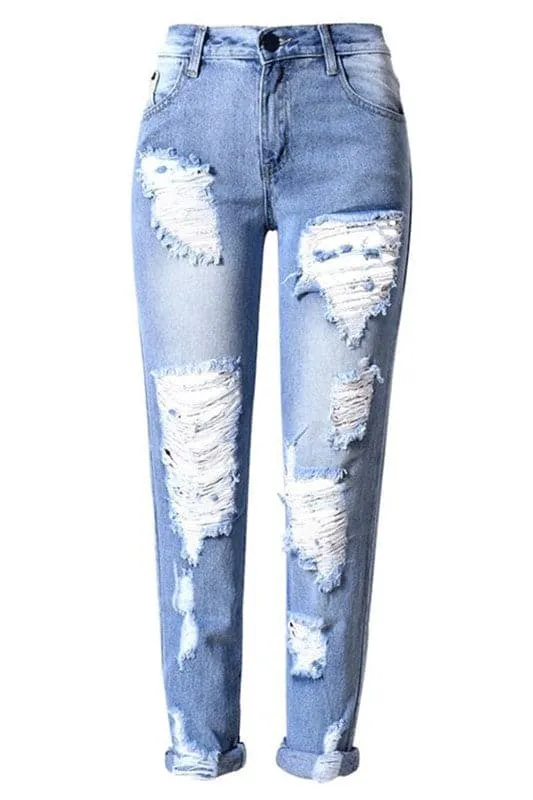 PA941 Ripped Distressed Skinny Jeans