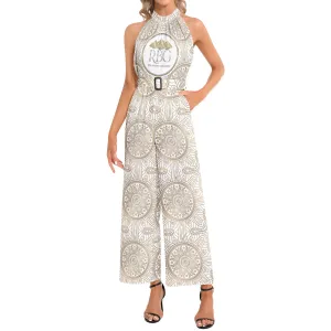 RBG Halter Neck Buckle Belted Jumpsuit