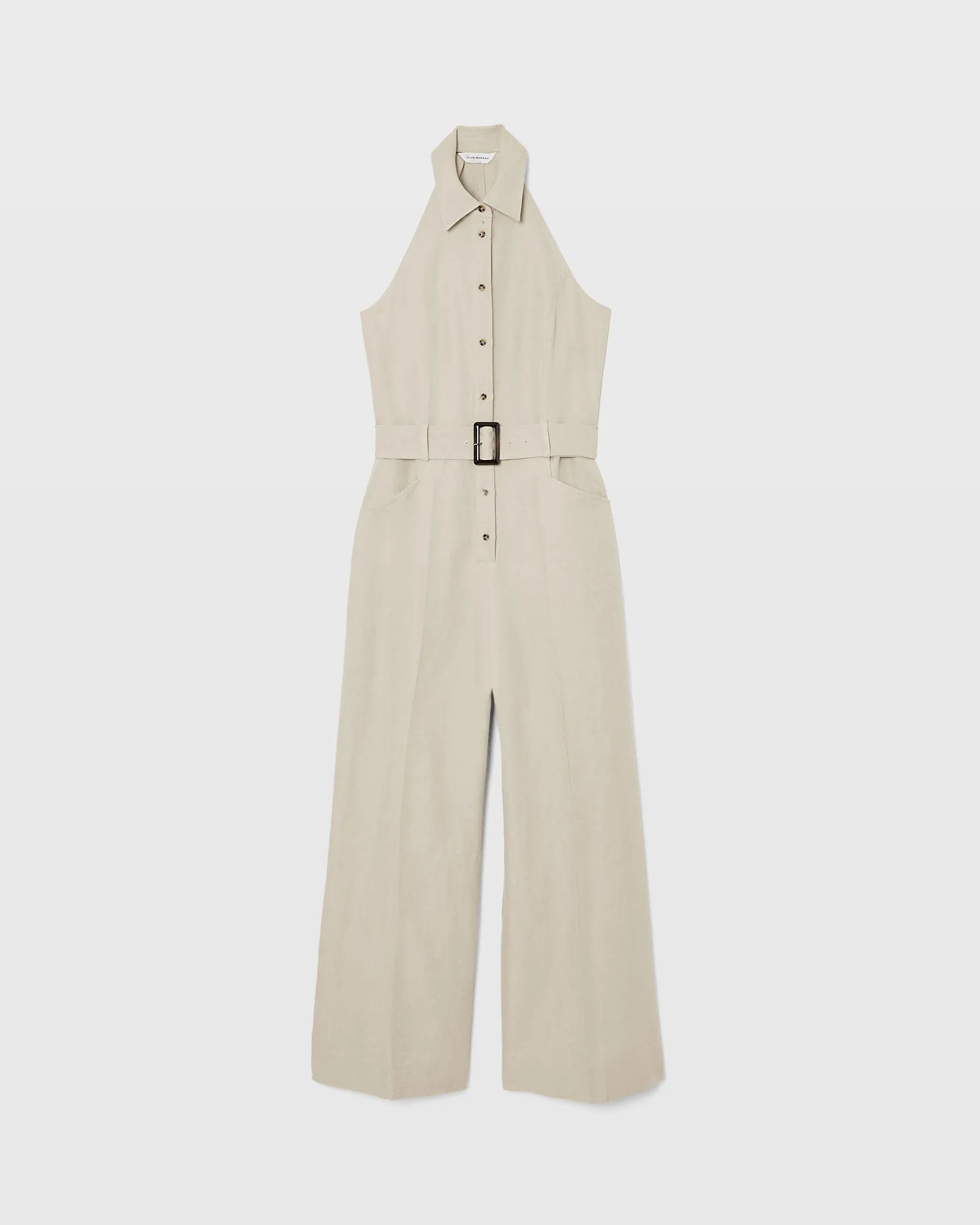 Sleeveless Collared Jumpsuit