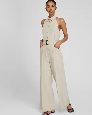 Sleeveless Collared Jumpsuit