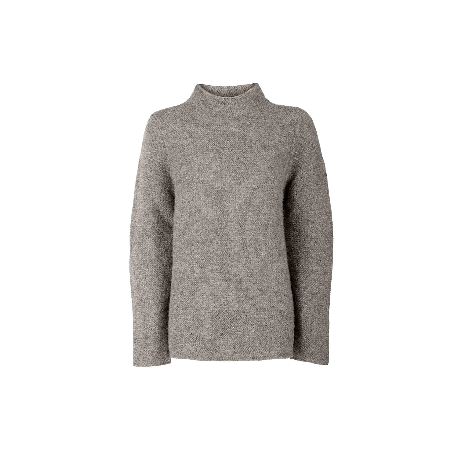 Smoke Alpaca Links Stitch Sweater
