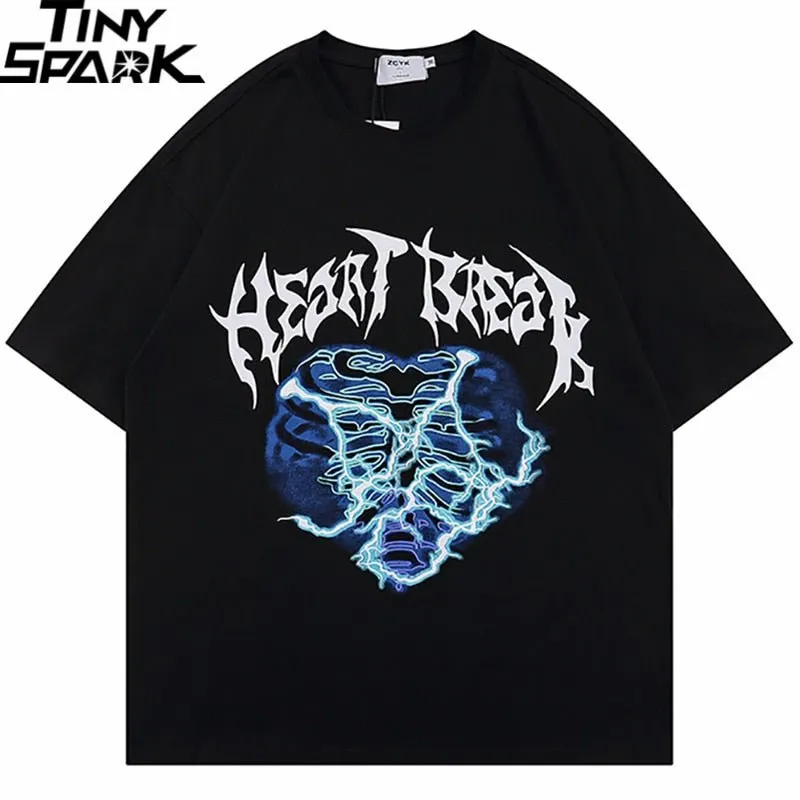 Streetwear Lightning Heart Beat T-Shirt