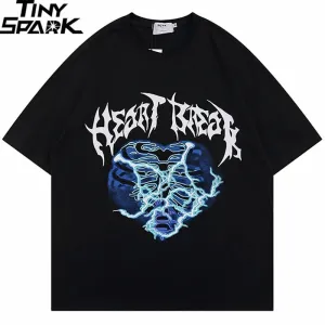 Streetwear Lightning Heart Beat T-Shirt