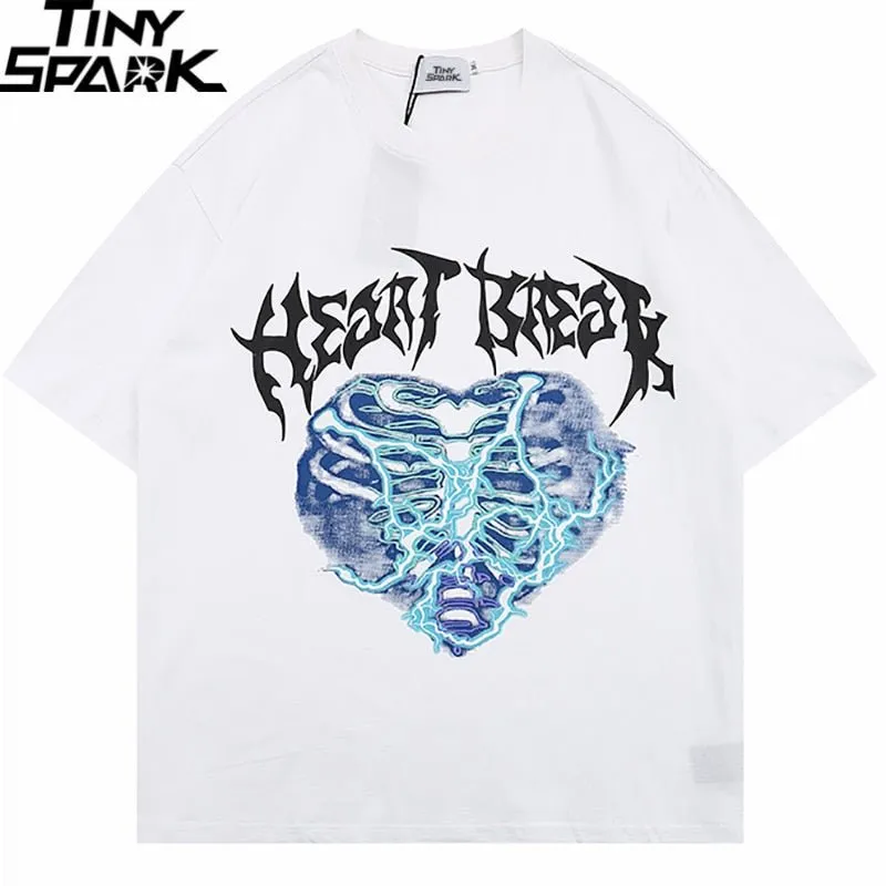Streetwear Lightning Heart Beat T-Shirt